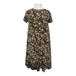 LuLaRoe Carly, Disney Orange Yellow Raglan Sleeve Midi Dress